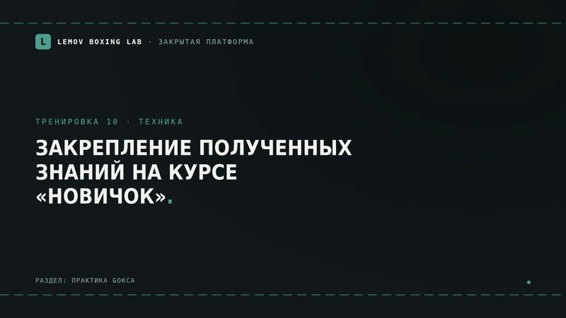 Урок 10. Закрепление полученных знаний на курсе «новичок»