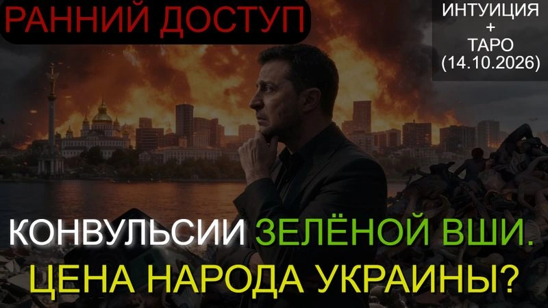 ⚡КОНВУЛЬСИИ ЗЕЛЁНОЙ ВШИ. ЦЕНА НАРОДА УКРАИНЫ? ИНТУИЦИЯ+ТАРО (14.10.2026) РАННИЙ ДОСТУП