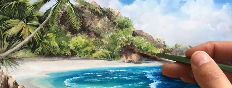 "Тропический пляж. Морская волна" ?МАСЛО! ?СПЕЦИАЛЬНЫЙ Мастер-класс в реальном времени, 5 часов 54 минуты