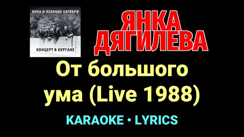 От большого ума (Live 1988) ★♫★ Янка Дягилева