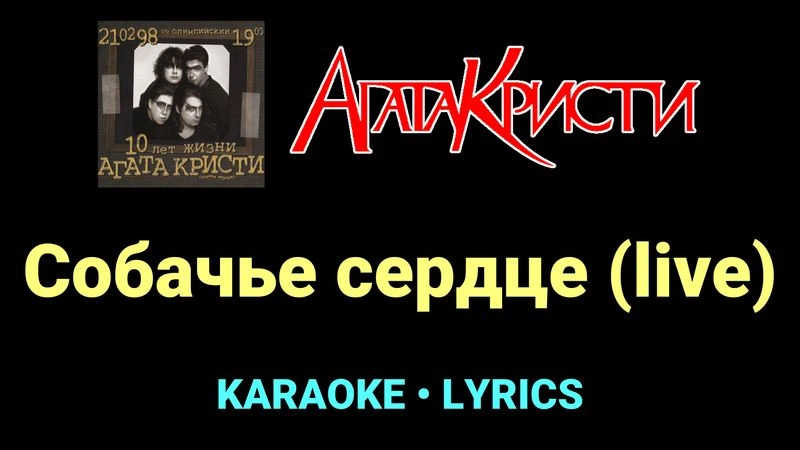 Собачье сердце (live) ★♫★ Агата Кристи