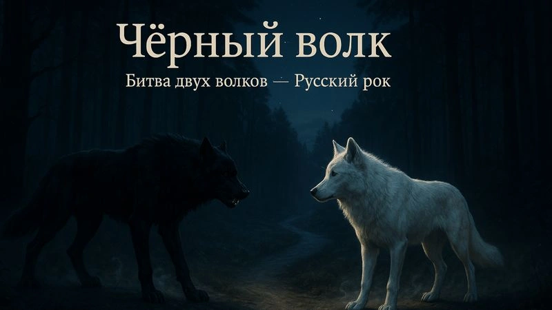 Чёрный волк. Ремикс. Русский рок.