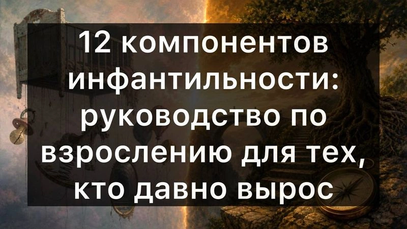 12 компонентов инфантильности: руководство по взрослению для тех, кто давно вырос