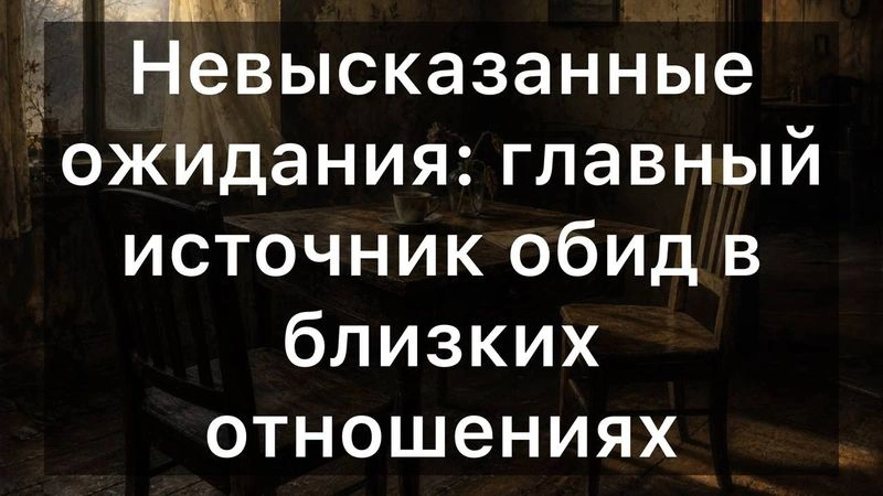 Невысказанные ожидания: пошаговое руководство по работе с обидами в близких отношениях