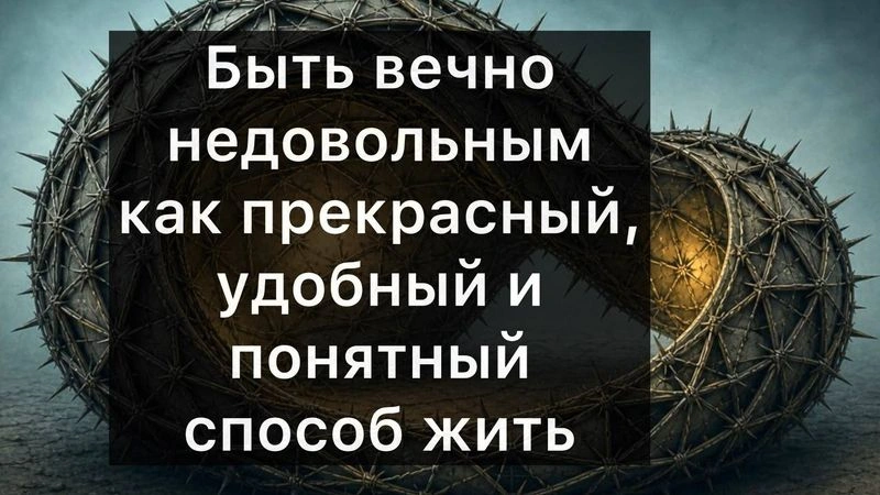 Быть вечно недовольным как прекрасный, удобный и понятный способ жить