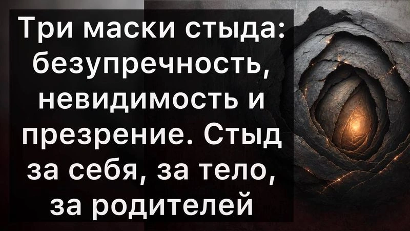 Три маски стыда: безупречность, невидимость и презрение. Стыд за себя, за тело, за родителей