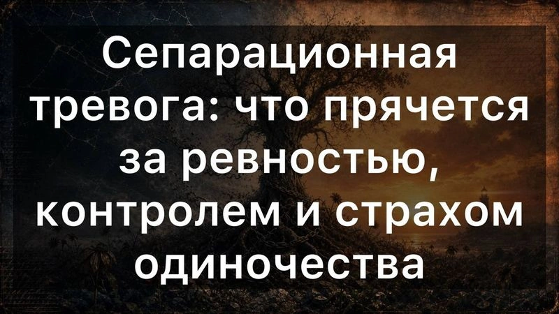 Сепарационная тревога: что прячется за ревностью, контролем и страхом одиночества