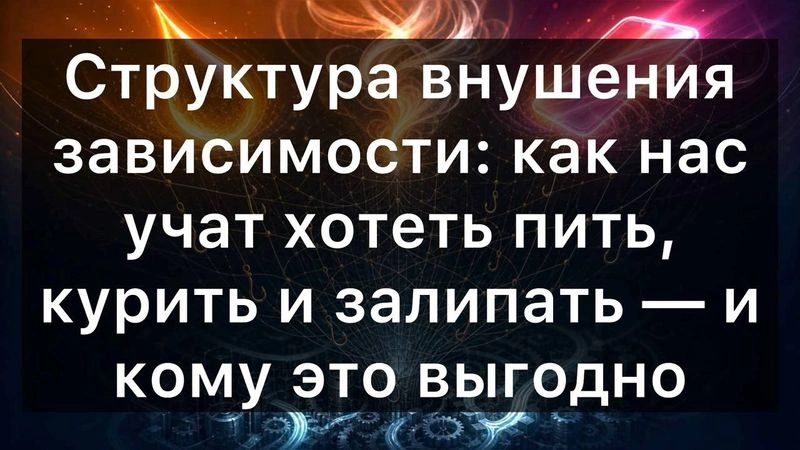 Структура внушения зависимости: как нас учат хотеть пить, курить и залипать — и кому это выгодно
