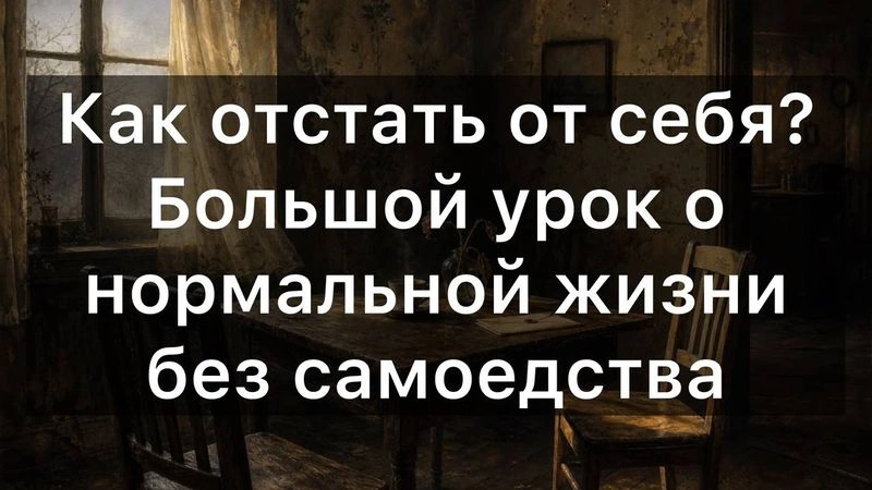 Как отстать от себя? Урок о нормальной жизни без самоедства
