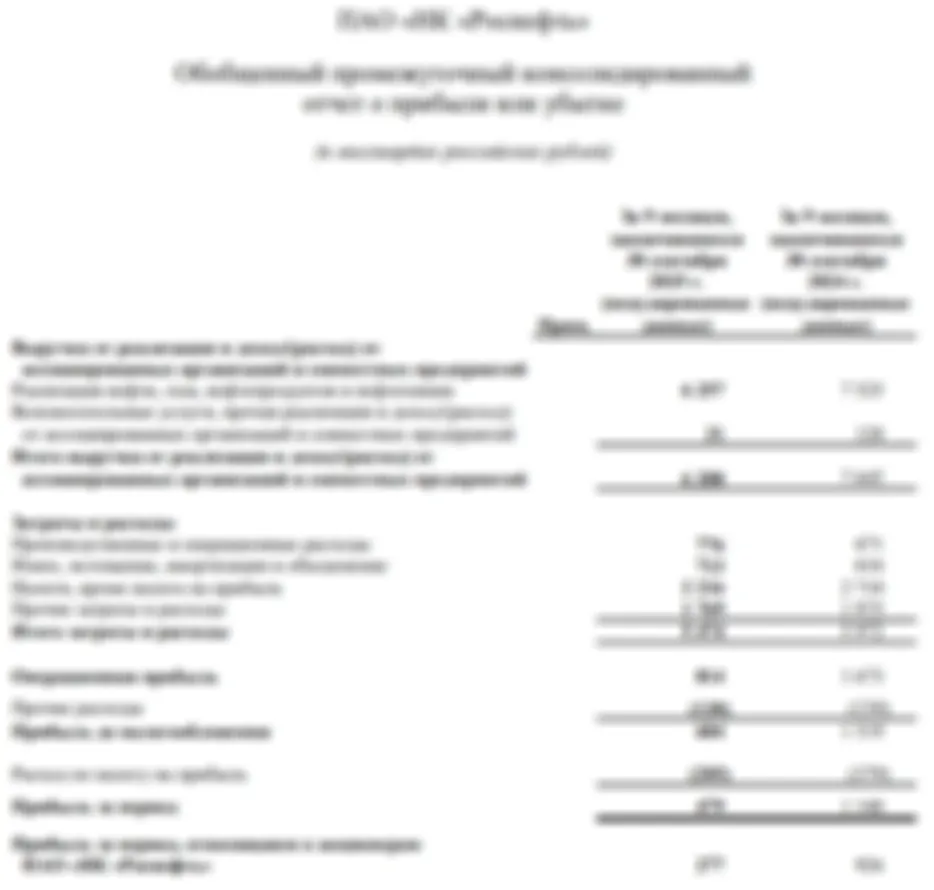 Роснефть. Отчет МСФО за 9 месяцев 2025 г.