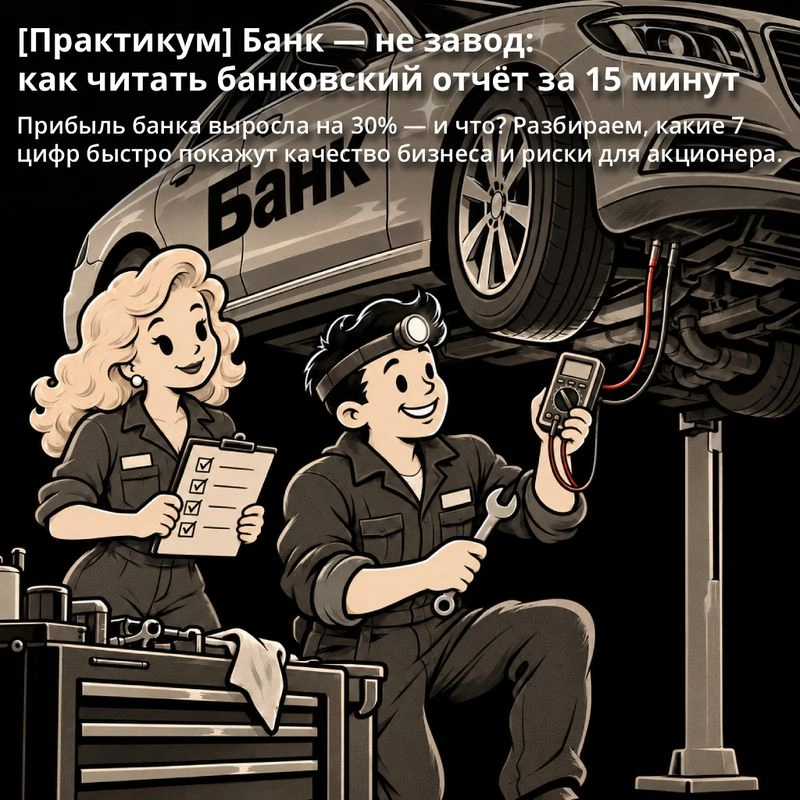 [Практикум] Банк — не завод: как читать банковский отчёт за 15 минут