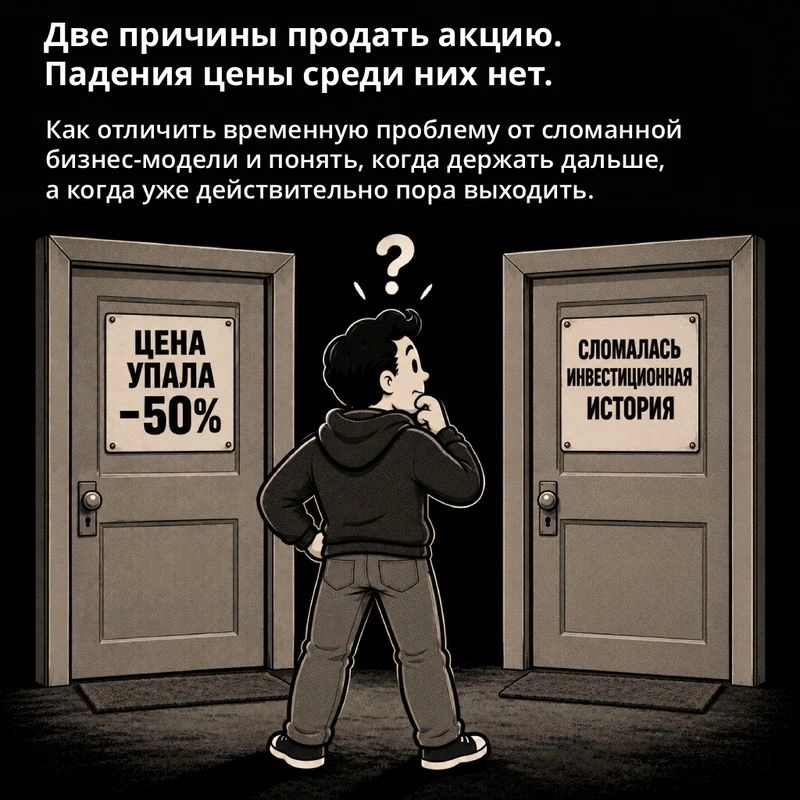 [База] Две причины продать акцию. Падения цены среди них нет.