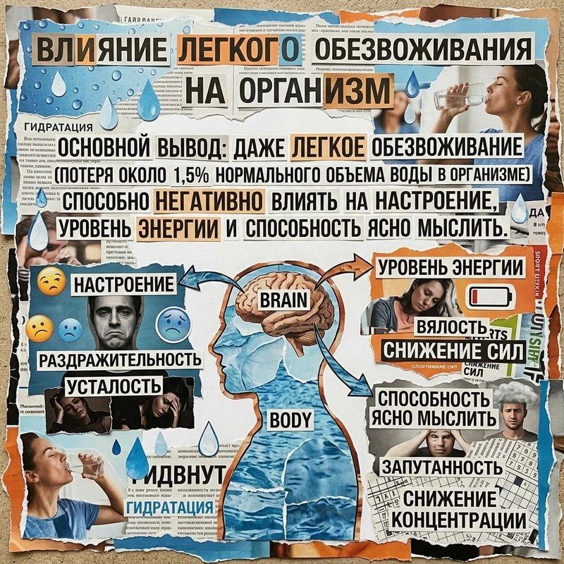 О влиянии легкого обезвоживания на организм
