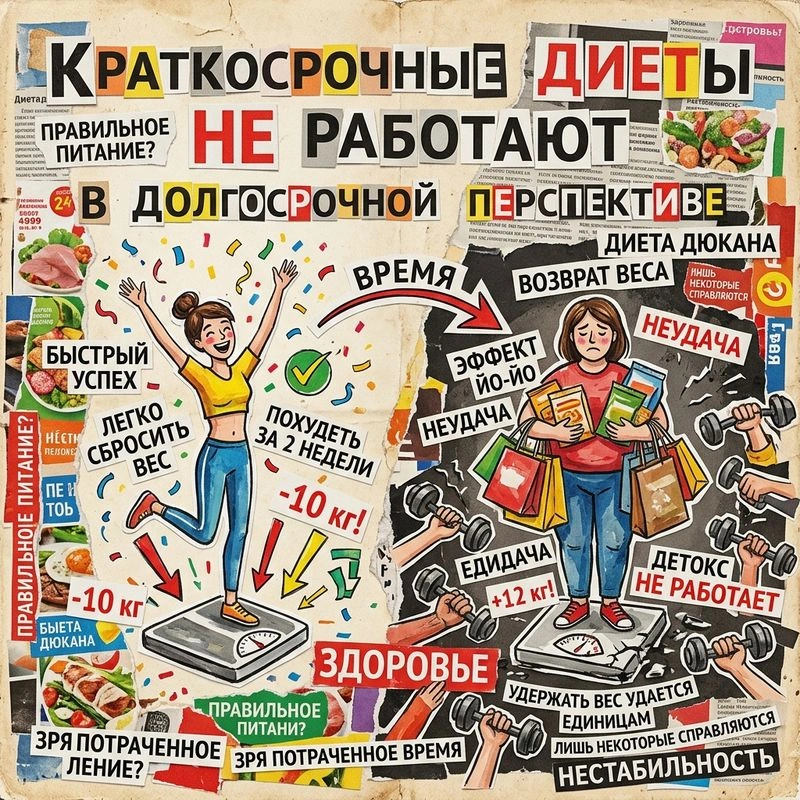 Краткосрочные диеты не работают в долгосрочной перспективе