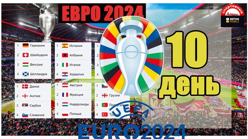 ЕВРО 2024. День 10. Кто в 1/8? Результаты, расписание, таблицы.