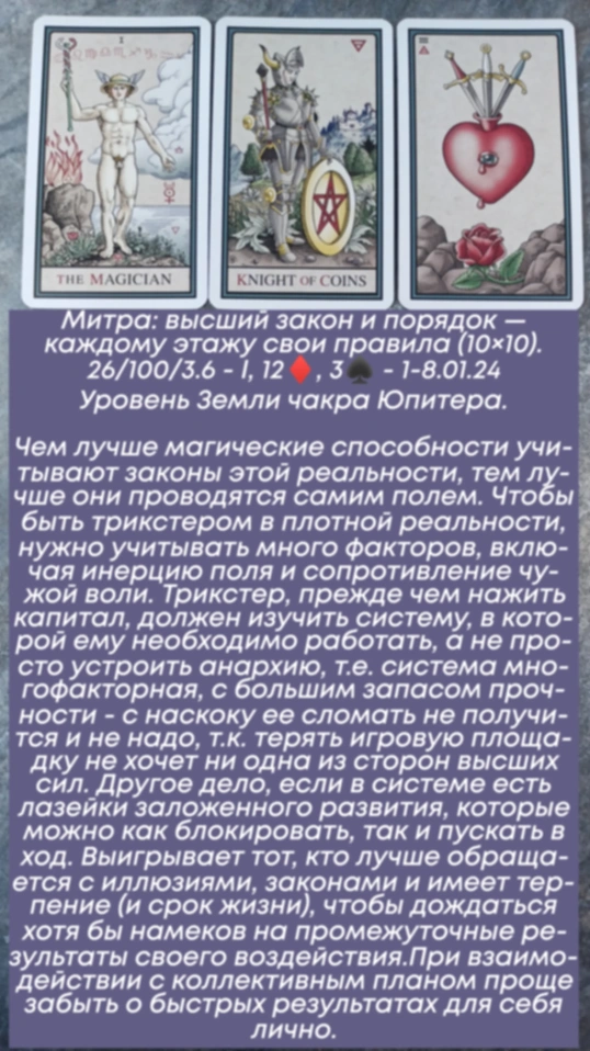 Митра 1-8.01.24
