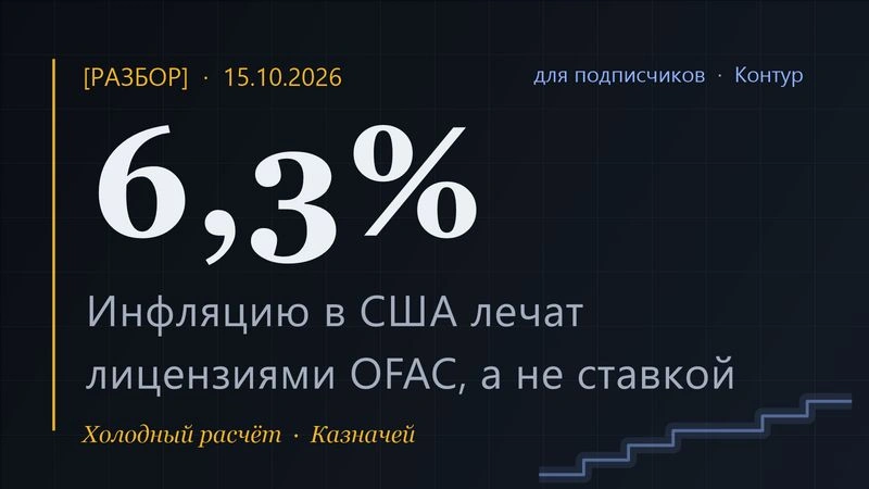 [Разбор] PPI 6,3% и фрахт $36: оптовую инфляцию в США лечат лицензиями OFAC, а не ставкой — что достаётся Urals, бюджету и резервам