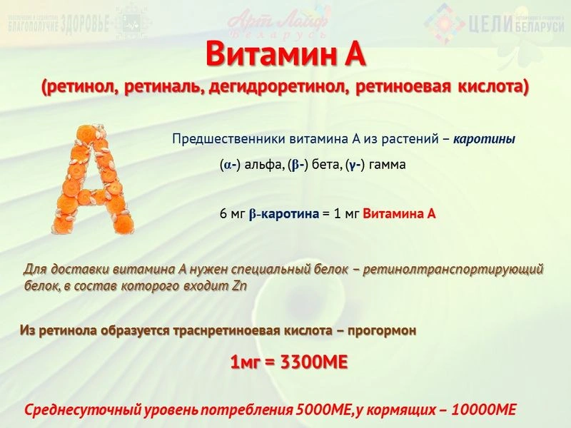 Жирорастворимые витамины. Витамин А