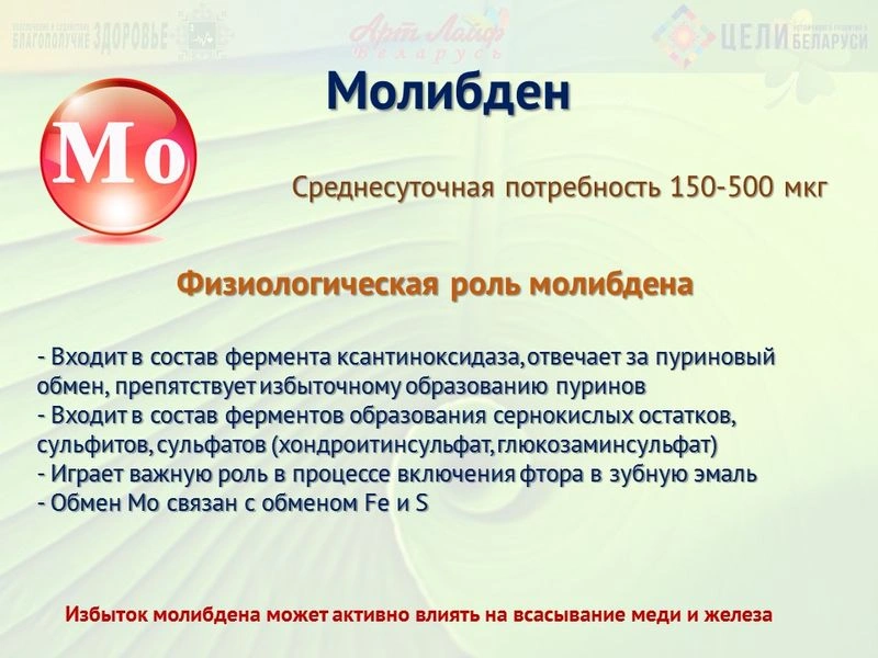 Минералы. Молибден