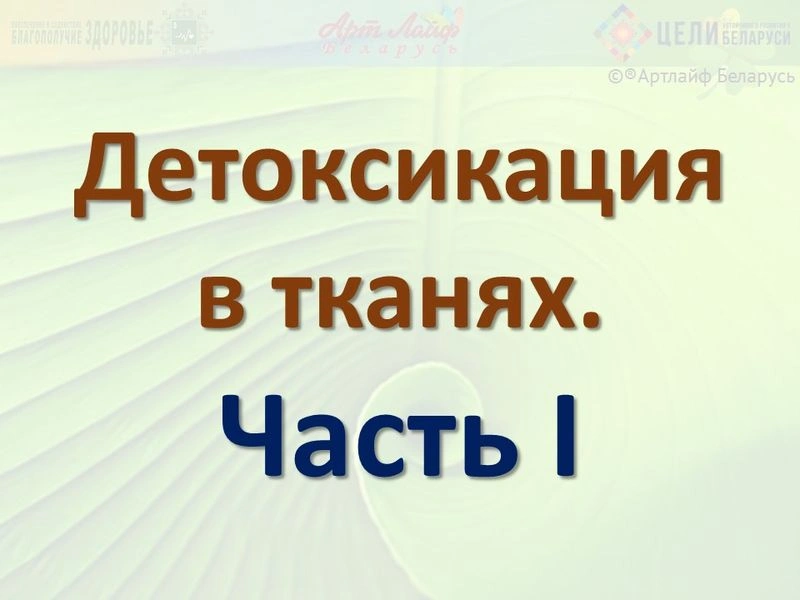Детоксикация в тканях. Часть I