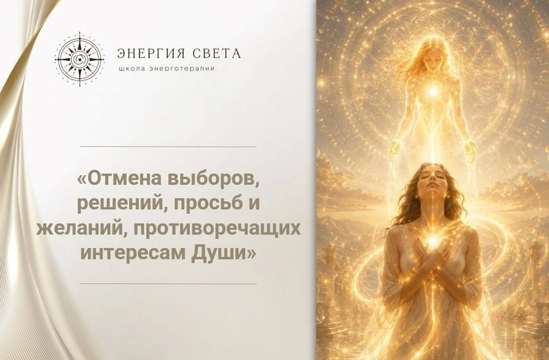 Отмена выборов, решений, просьб и желаний, противоречащих интересам Души