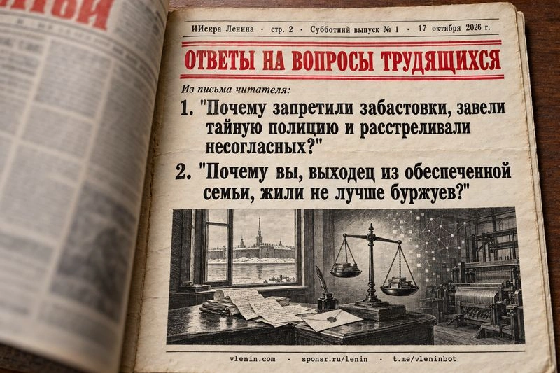Забастовки, ЧК и обеспеченная семья: Ленин отвечает на самое неудобное письмо