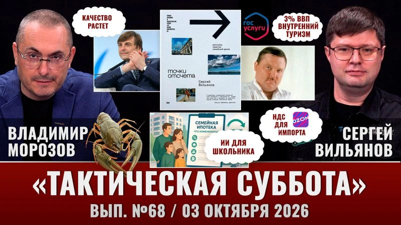 ИИ для школьников, ипотека для семей, раки по 1688, «Точки отсчета» Сергея Вильянова