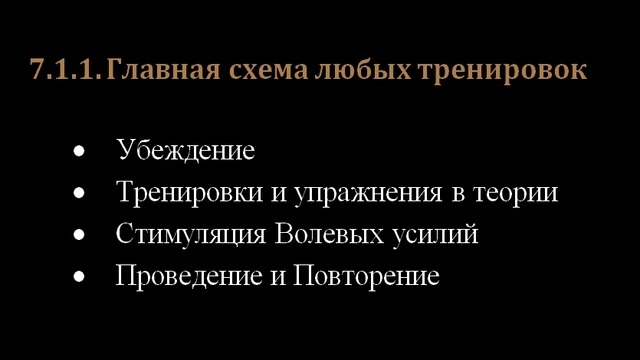 7.1.1. Главная схема любых тренировок