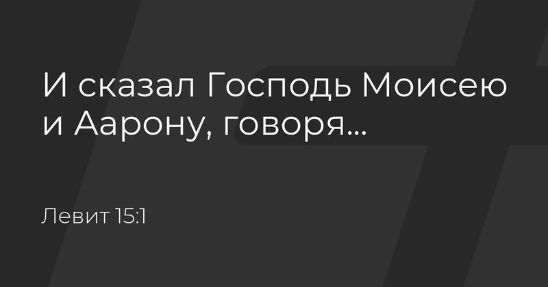 Книга Левит (ч.59): Нечистота мужчины (15:1-18)