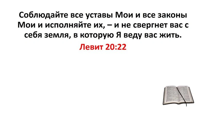 Книга Левит (ч.83): Наставление соблюдать Божьи законы (20:22-27)