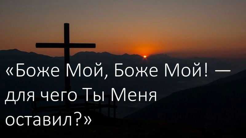«Для чего Ты оставил меня?»