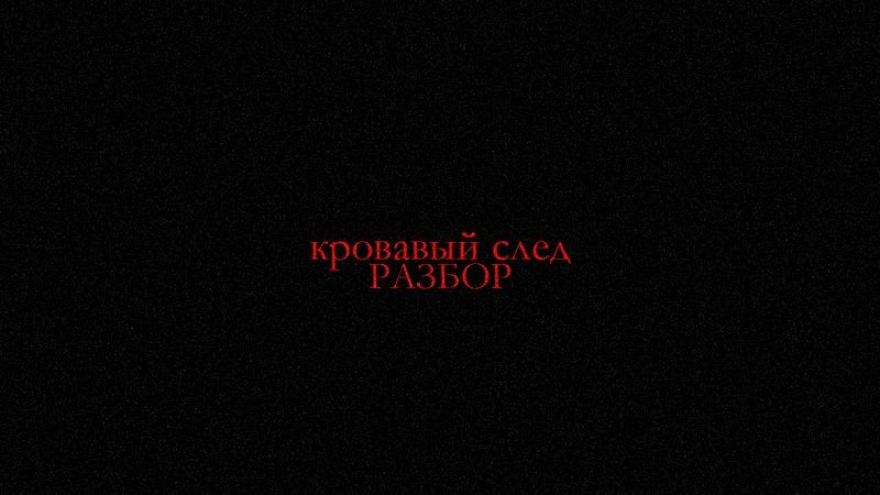 КРОВАВЫЙ СЛЕД: РАЗБОР