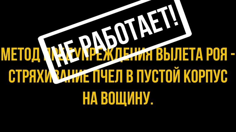 «Всё о роении» — Разбор метода стряхивания пчел в роевом состоянии на вощину на сутки в своем улье.