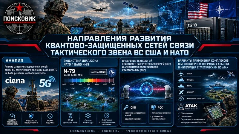 Направления развития квантово-защищенных сетей связи тактического звена ВС США и НАТО