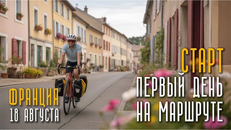 Старт. Первый день на маршруте. 18 августа. Франция