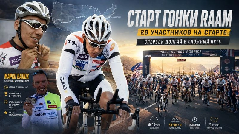 Старт гонки. Марко Балох. RAAM. Ч. 6
