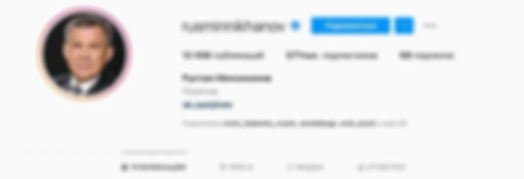 Социальные сети чиновников. Глава Татарстана Рустам Минниханов