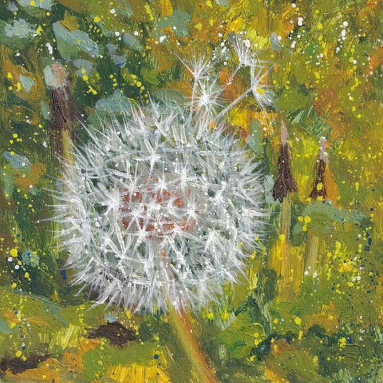 Одуванчик. Урок по рисованию акрилом