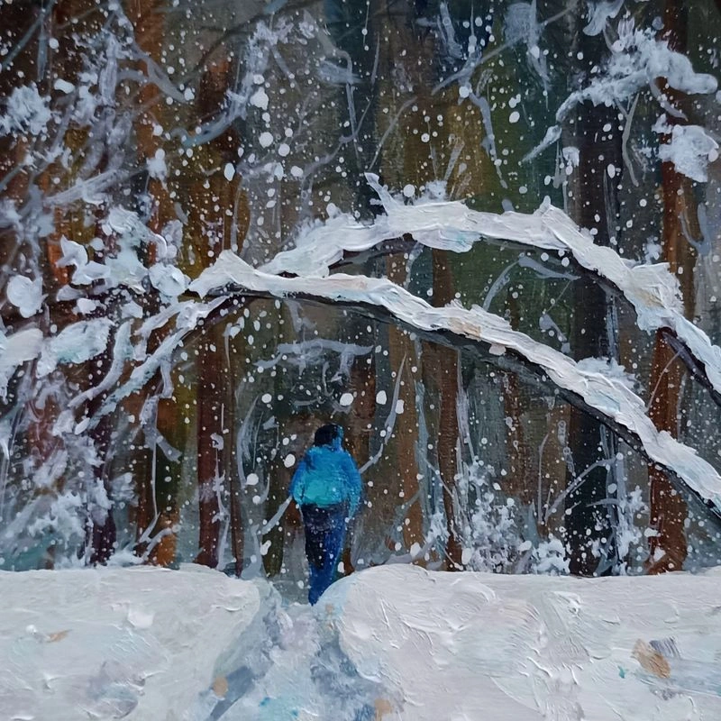 Прогулка в лесу. Урок по рисованию акрилом