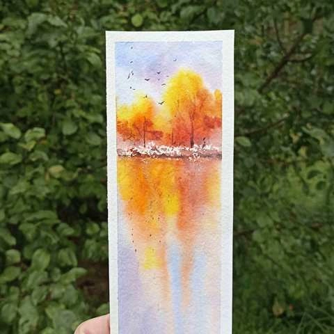 Осень. Урок по рисованию акварелью