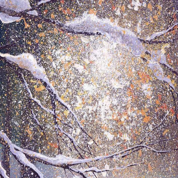 Новогодние каникулы. Свет сквозь ветви. Урок по рисованию гуашью