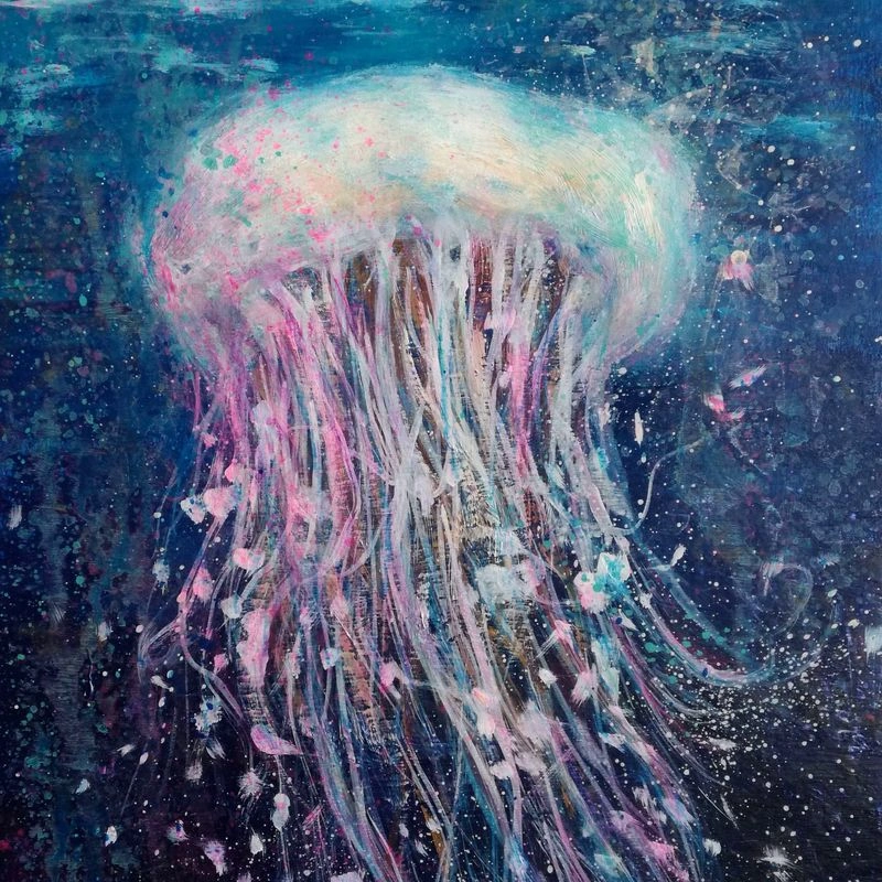 Медуза. Рисуем акрилом