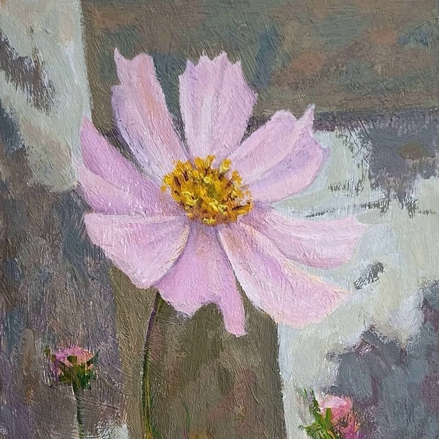 Космея. Урок по рисованию акрилом