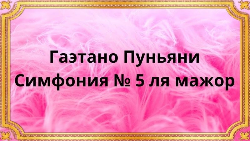 Гаэтано Пуньяни Симфония № 5 ля мажор