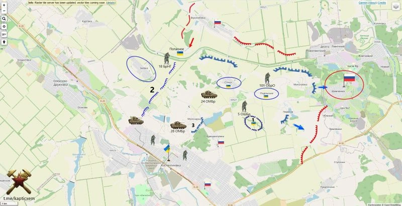 Жара на северо-востоке Константиновки и в большом примыкающем кармане