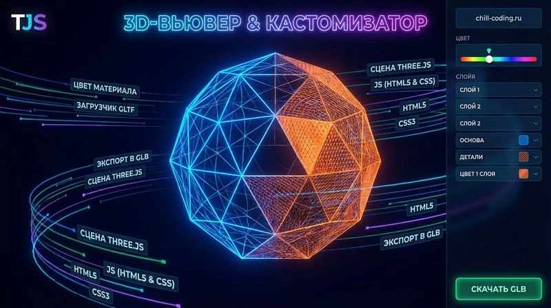 От Идеи до Экспорта: Как мы создали 3D-Вьюер Кастомизатор на Three.js за один вечер.