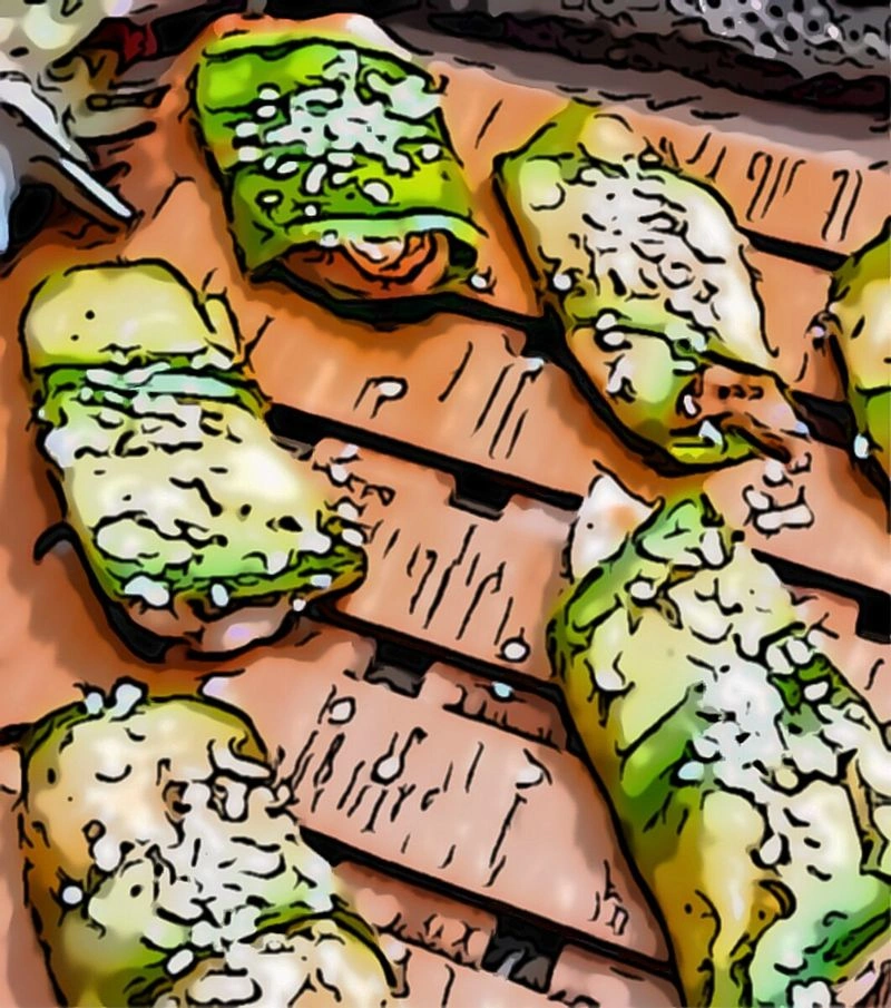 Закуска из курицы с маринованными цукини