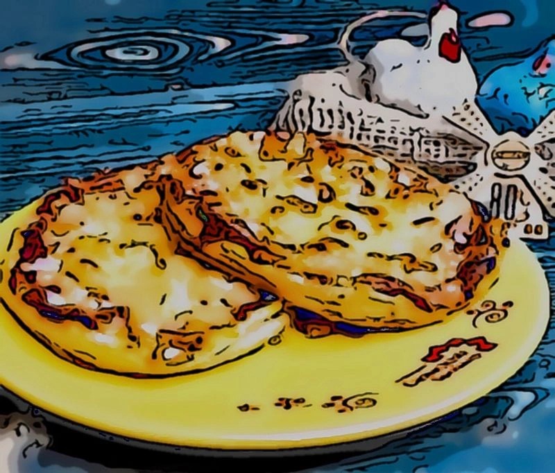 Пицца с ананасами