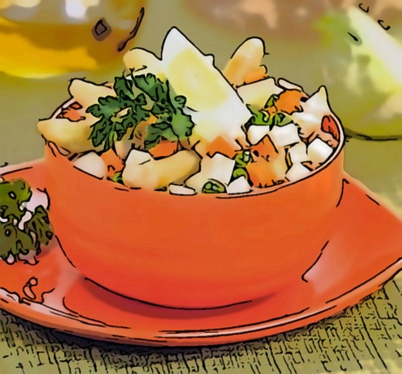 Овощной салат по-перуански