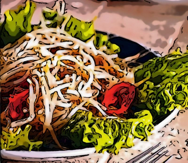 Ростки бобов с анчоусами